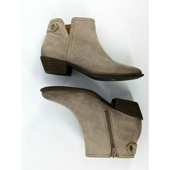 Zodiac Taupe Madison Ankle Bootie Vegan Faux Suede - Picture 10 of 12